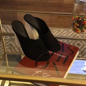 Mercedes Castillo Black and White Block Heels